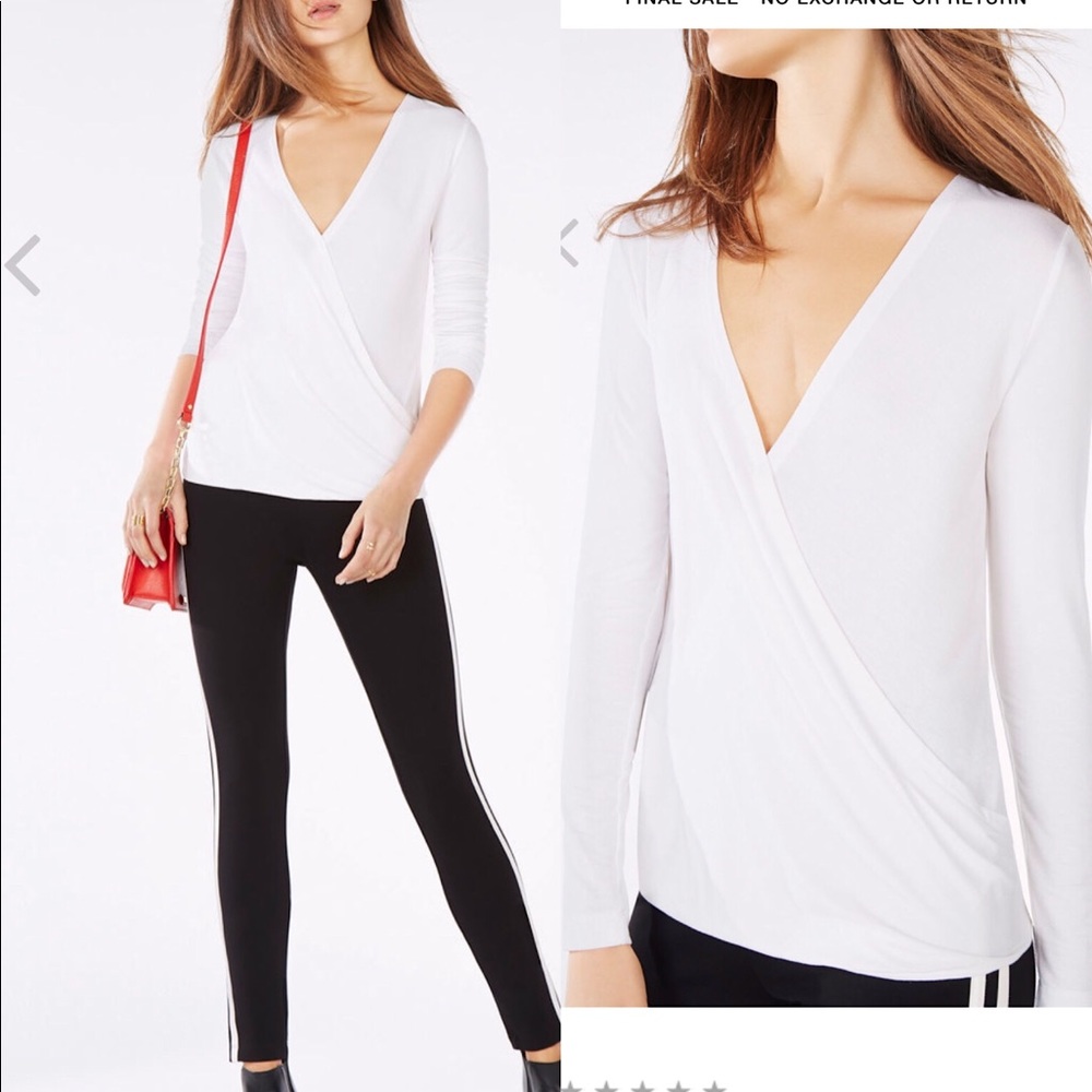 BCBGmaxazria Cathryn Wrap Top $98